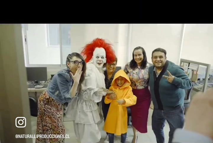 Personaje caracterizado de cerca